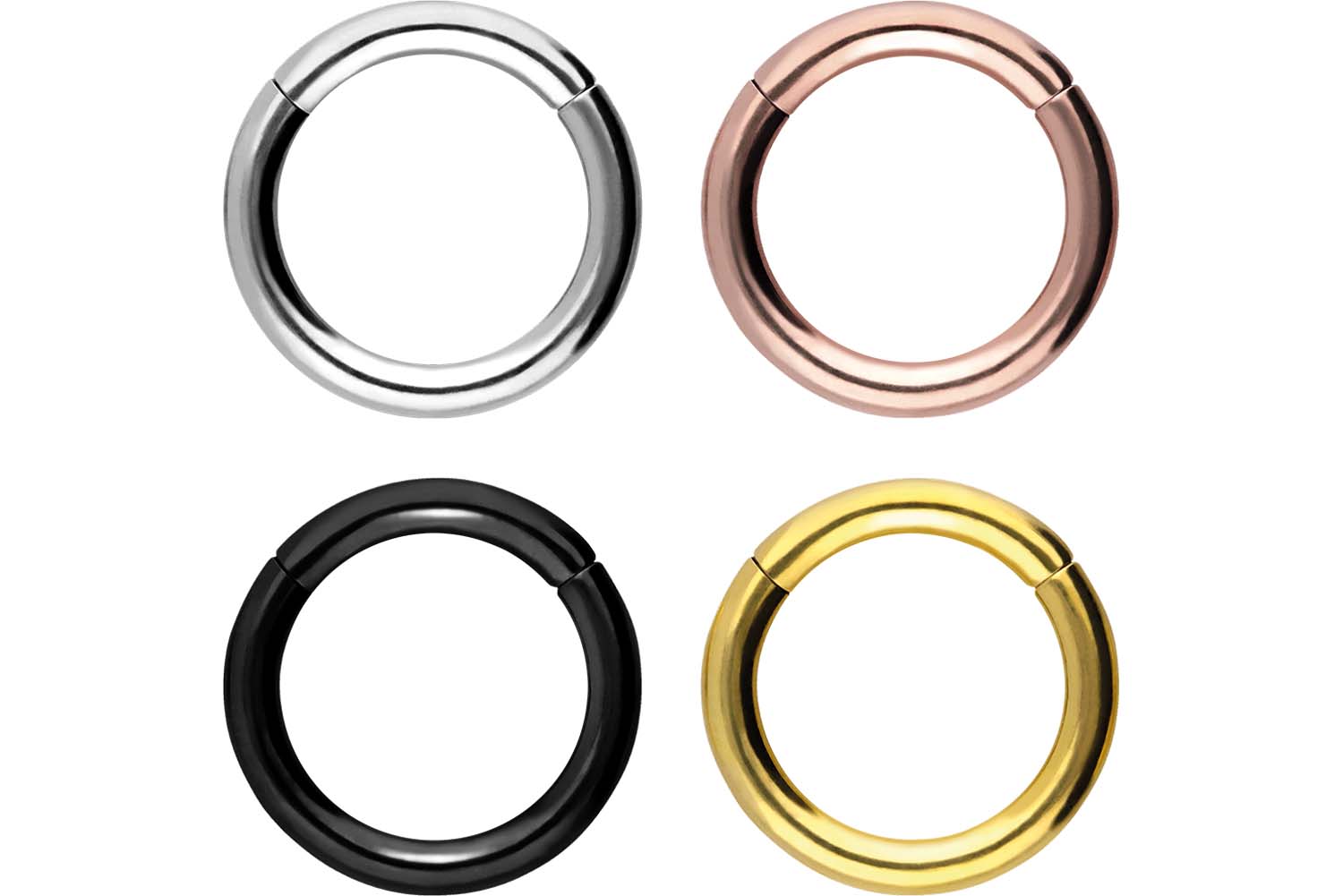 SET Chirurgenstahl Segmentring Clicker Piercing